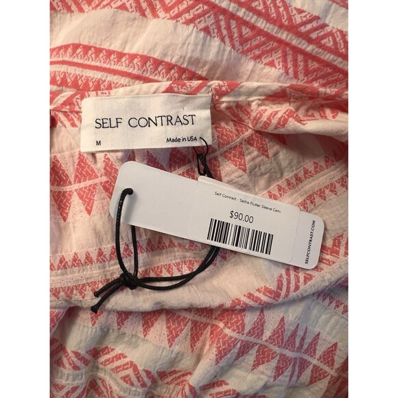 Self Contrast Anthropologie Sasha Flutter Sleeve Cami Womens Sz Med Pink - Picture 2 of 5